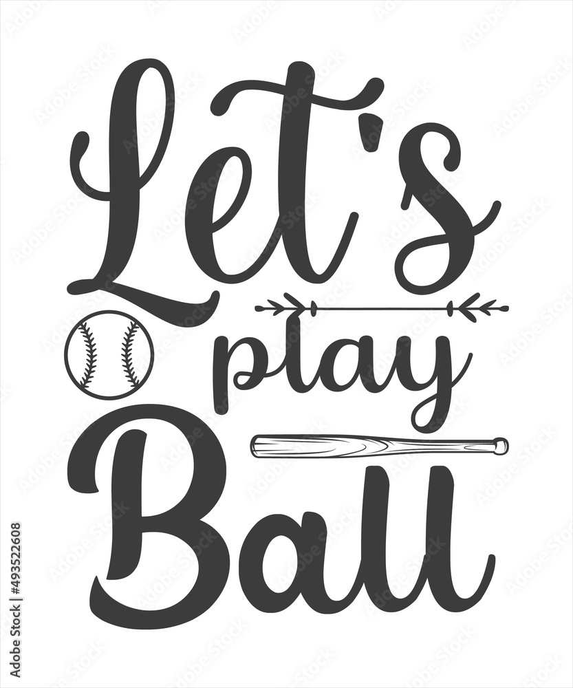 Obraz premium Hand drawn lettering let's play for print, textile, card, poster, decor. Kids print.
