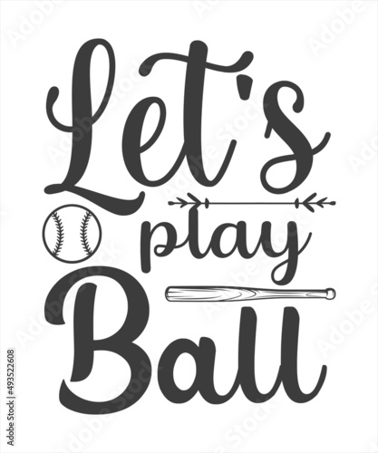 Hand drawn lettering let's play for print, textile, card, poster, decor. Kids print.