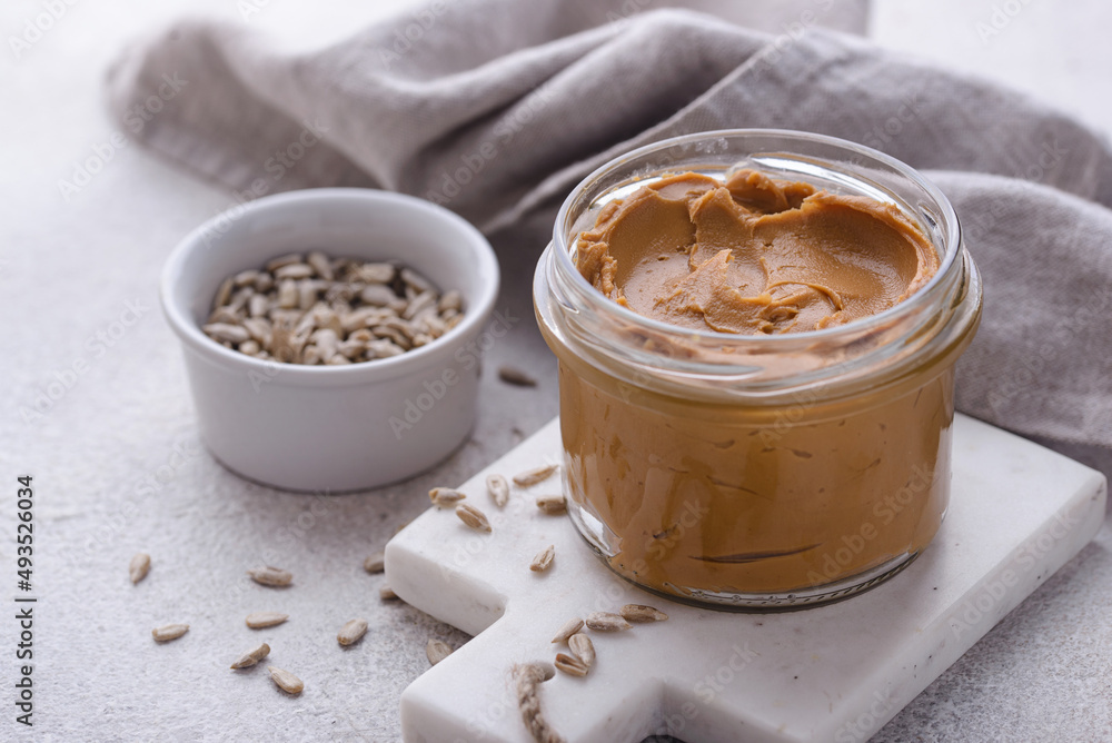 Sunflower butter or sunbutter. Hypoallergenic spread Sunflower butter or sunbutter. Hypoallergenic spread