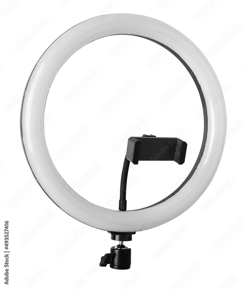 selfie ring lamp, isolated on white background selfie ring lamp, isolated on white background