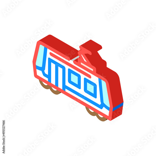 tram city transport isometric icon vector. tram city transport sign. isolated symbol illustration