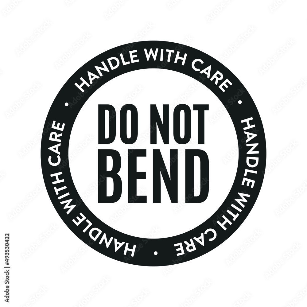 Do Not Bend, Fragile Tape, Handle With Care, Shipping Supplies, Postal Delivery, Don't Bend, Don't Bend Stamp, Shipping, Template Vector Text Illustration Background