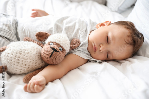 Adorable little baby with t...