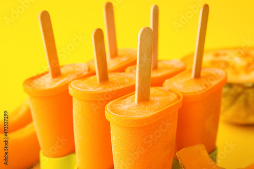 Refreshing orange fruit pop...