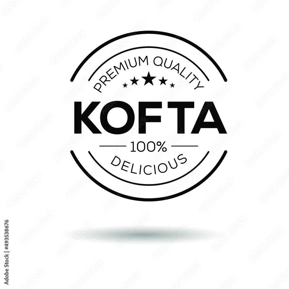 Obraz premium Creative (Kofta) logo, Kofta sticker, vector illustration.