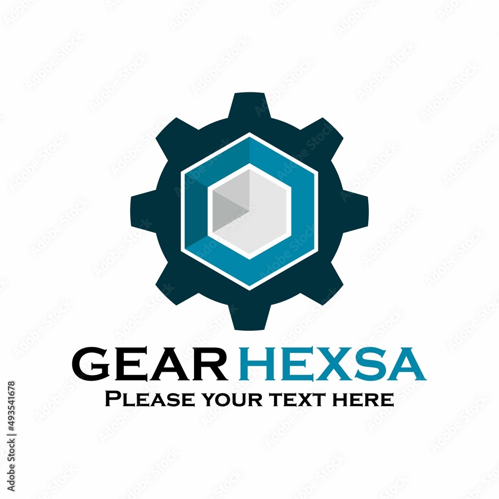 Gear hexsa logo illustration. suitable for web, mechanic, mobile, identity, manufacturing, corporate, industrial, mark, symbol, app, idea, engine, media, games, etc Gear hexsa logo illustration. suitable for web, mechanic, mobile, identity, manufacturing, corporate, industrial, mark, symbol, app, idea, engine, media, games, etc