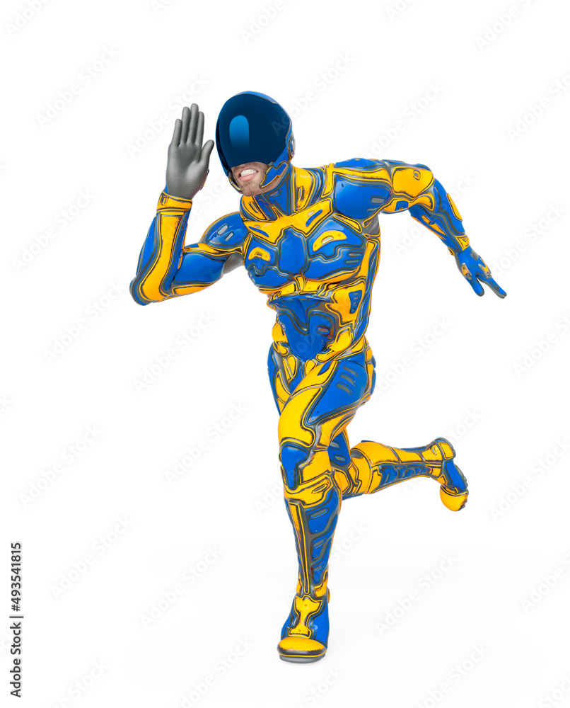 mega soldier is running like a hero mega soldier is running like a hero