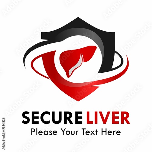 Secure liver logo. suitable for medical