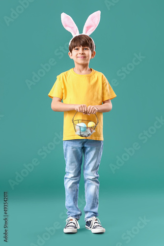 Cute little boy with bunny ...