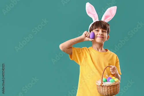 Cute little boy with bunny ...