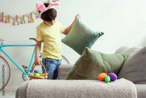 Cute little boy looking for...