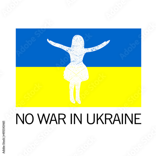 Obraz na płótnie No war in Ukraine. Save Ukraine. Pray for Ukraine peace. Vector illustration w salonie