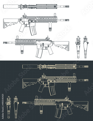Assault rifle blueprints