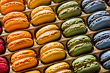 Delicious colourful desert, french macarons