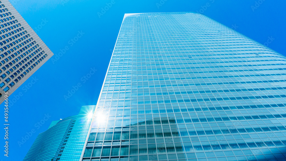Scenery of a high-rise office building fitted with glass_43