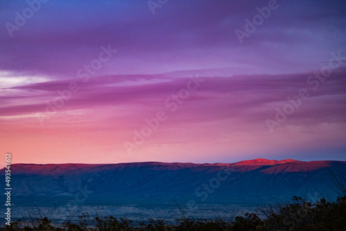 Pink Skies at Sunset Over Grapevine Hills