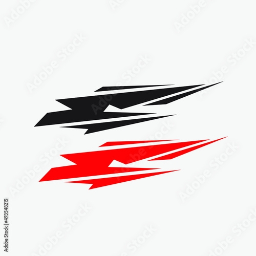 car sticker template vector design. racing car body stickers
