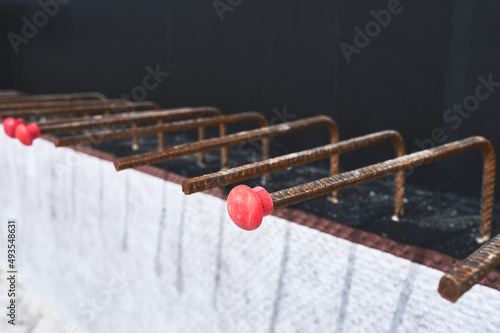waiting trusses to join the structure in bridge construction