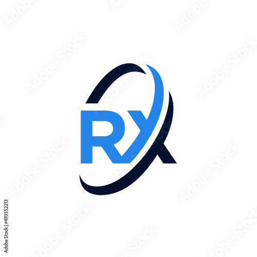 Initial Letter RX Logo Design. Abstract Monogram RX. Icons For Business and Sport.