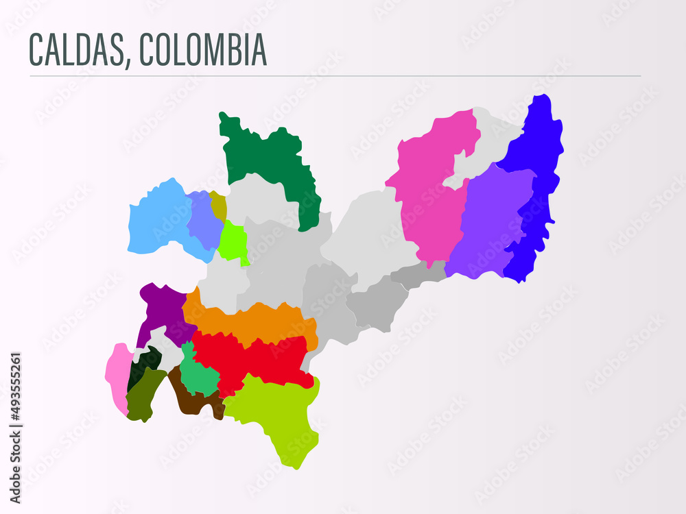 Fototapeta Mapa de Caldas, Colombia