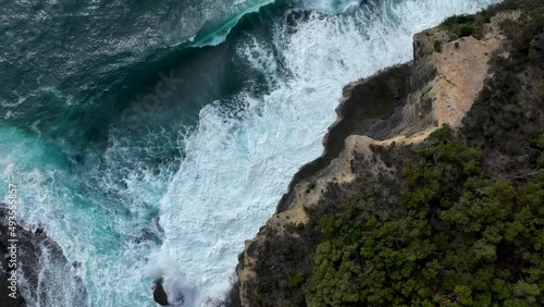 Tasmania Wild Coastline Australia 4K Aerial photo