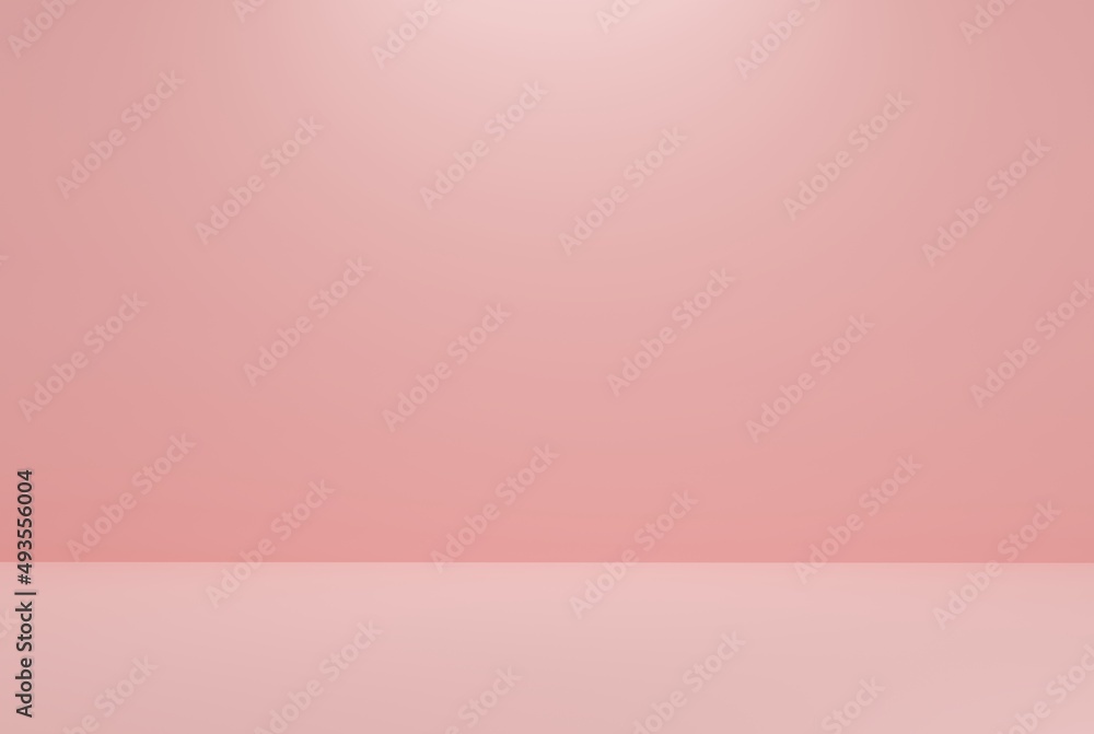 Modern Studio Background . Abstract pink coral gradient background empty space studio room for display product ad website . Pink empty room studio gradient used for background