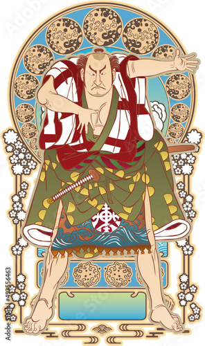 浮世絵　歌舞伎役者　その88　和風ゴシックバージョン	

