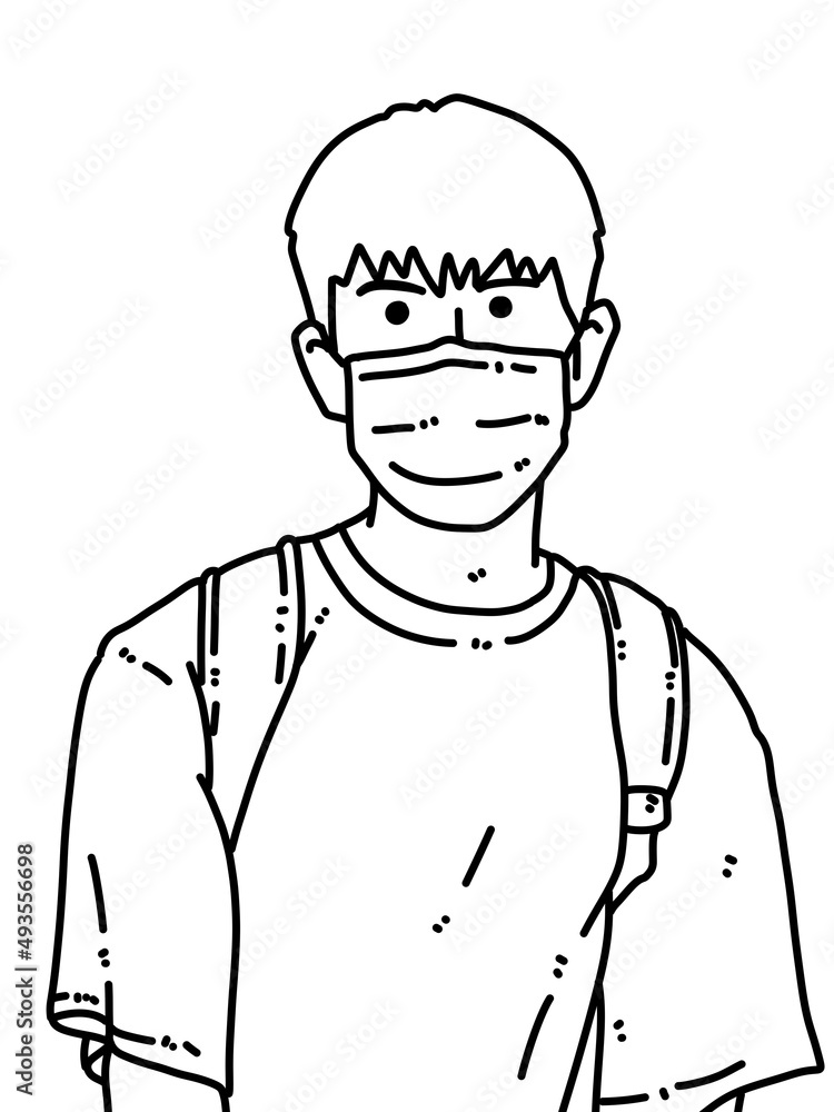 black and white of man cartoon on white background black and white of man cartoon on white background