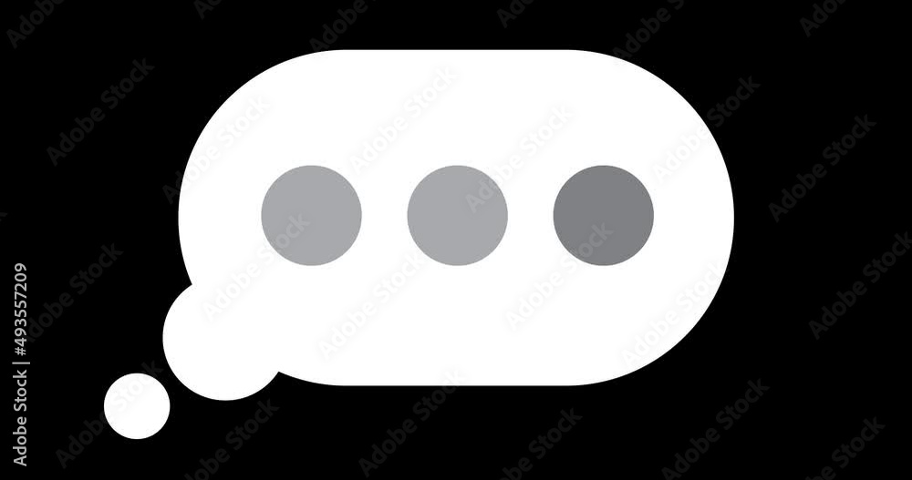Simple element of a Thought bubble popping up with loading dots and Crisis word. Taking a long time to type an email or text message.