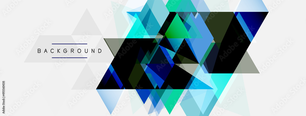 Mosaic triangles geometric background. Techno or business concept, pattern for wallpaper, banner, background, landing page Mosaic triangles geometric background. Techno or business concept, pattern for wallpaper, banner, background, landing page