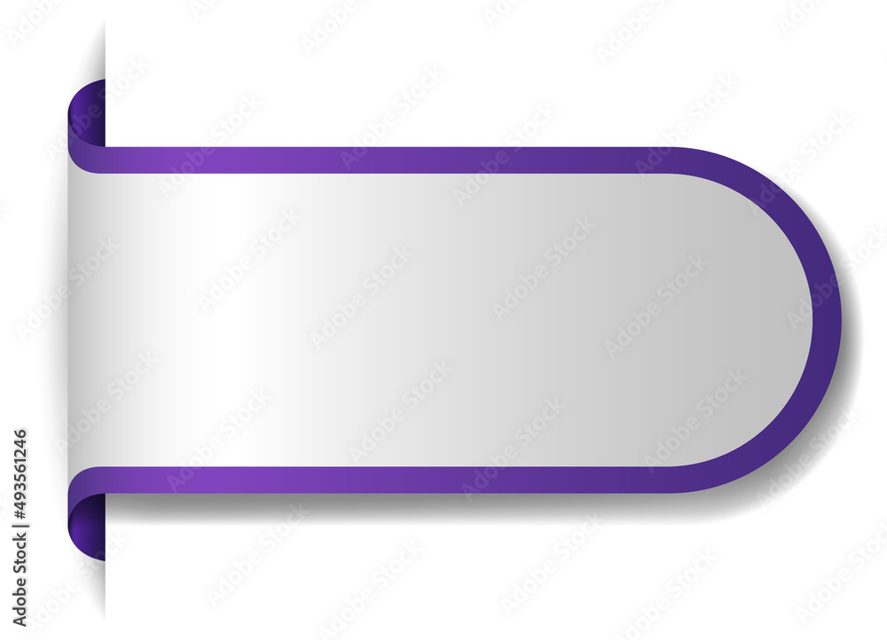 Violet banner design on white background Violet banner design on white background