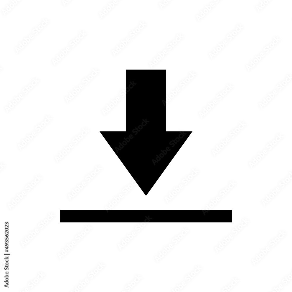 Graphic flat download icon for your design and website Graphic flat download icon for your design and website