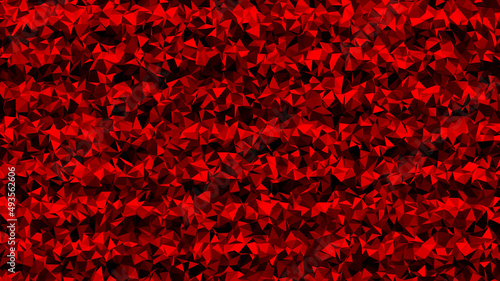 Abstract red geometric polygonal background.