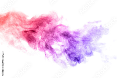 rainbow-colored dust powder explosion.