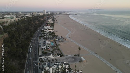 Santa Monica California Los Angeles Drone Aerial Footage 4K