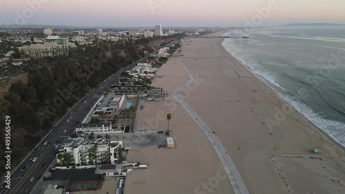 Santa Monica California Los Angeles Drone Aerial Footage 4K