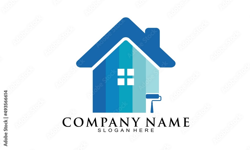 Luxury house painting logo design Luxury house painting logo design