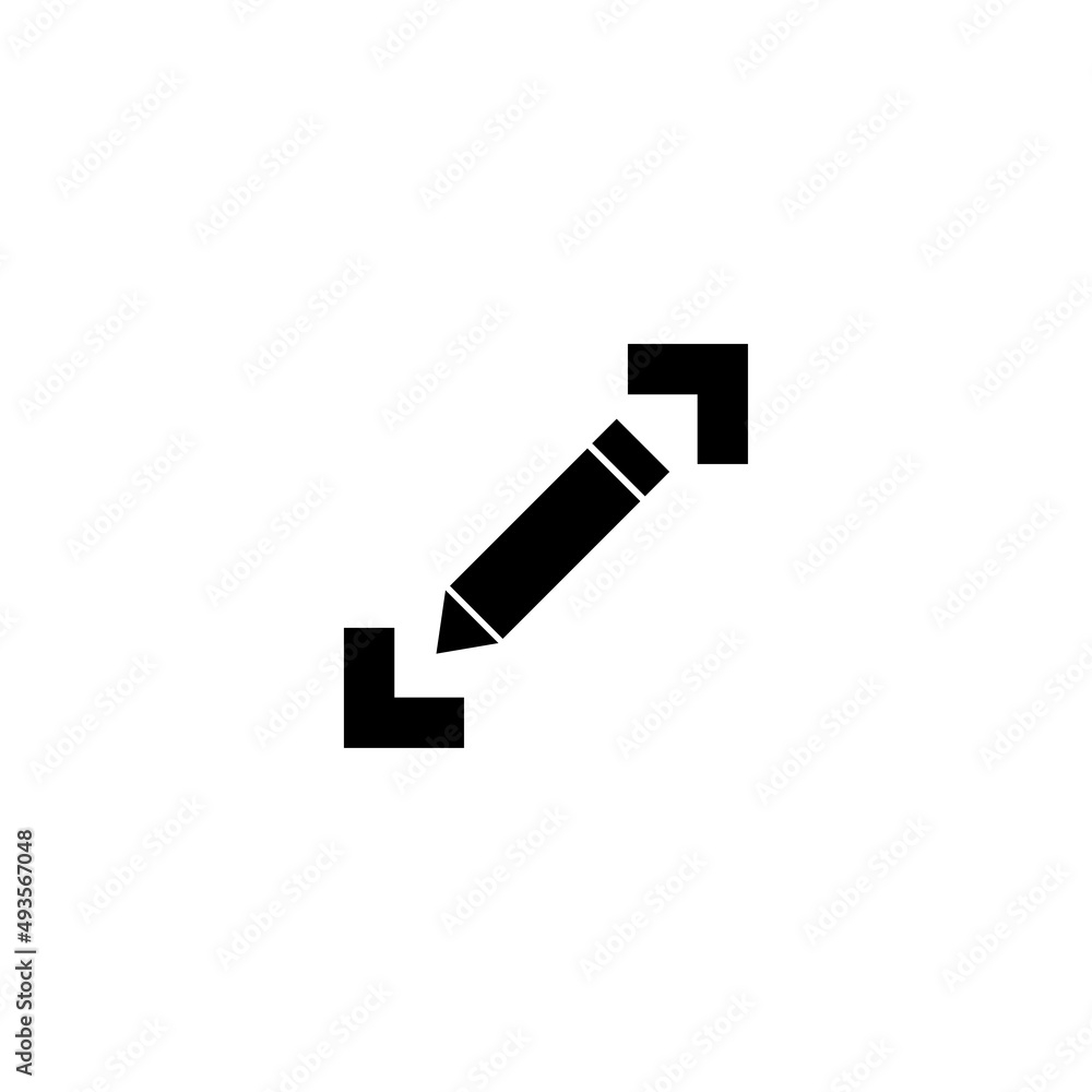 Graphic flat button edit icon for your design and website Graphic flat button edit icon for your design and website