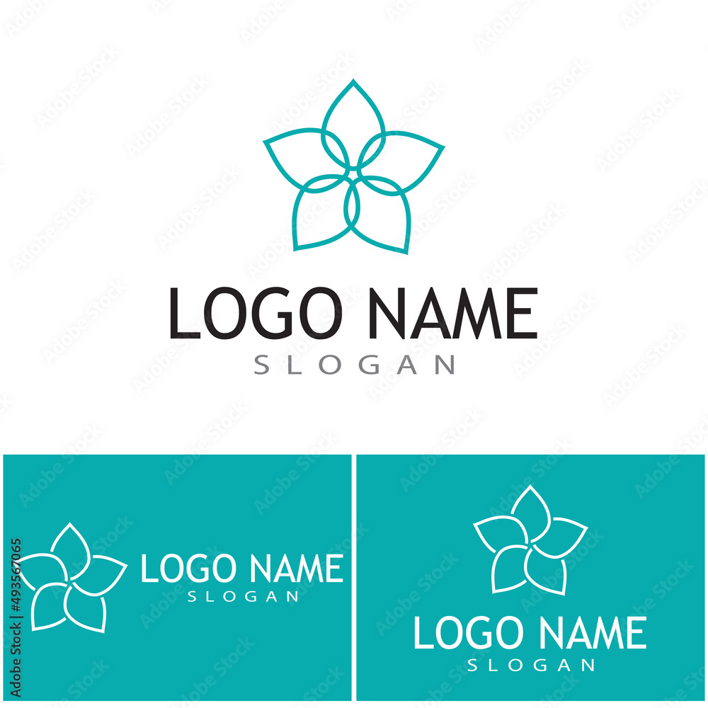Beauty plumeria icon flowers design illustration Template Beauty plumeria icon flowers design illustration Template