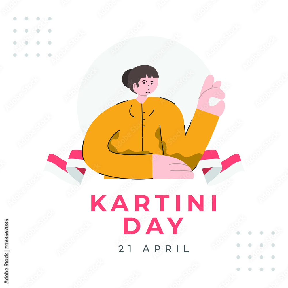 Indonesian woman hero. Kartini day banner template. Indonesian woman hero. Kartini day banner template.