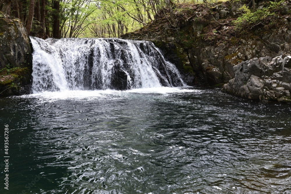 a beautiful waterfall shot by long exposure a beautiful waterfall shot by long exposure