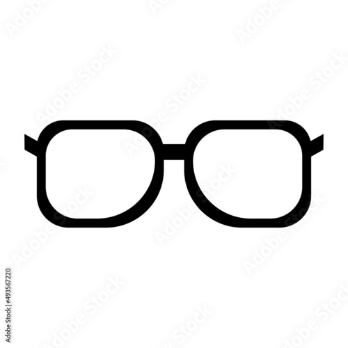 Graphic flat eyeglass icon for your design and website
