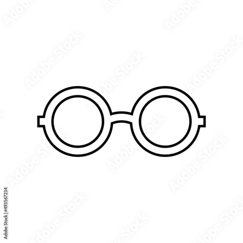 Graphic flat eyeglass icon for your design and website