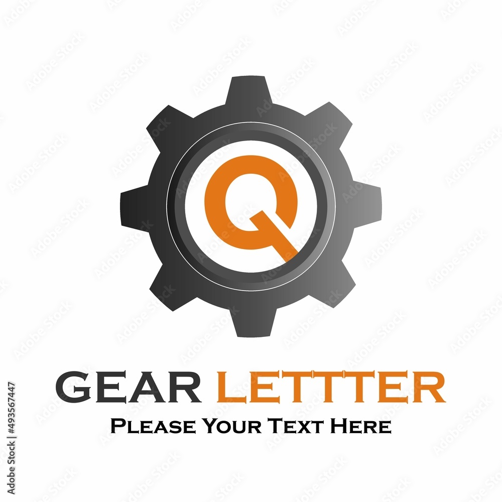 Letter q gear logo design template illustration. Letter q gear logo design template illustration.