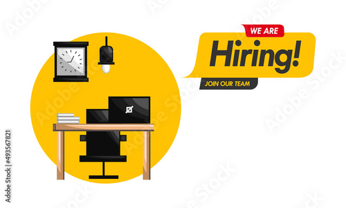 We are hiring banner template design background