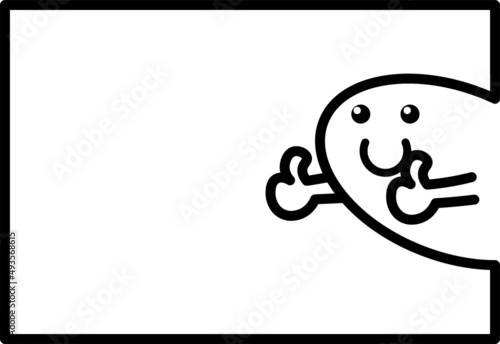 レイアウト モノクロ コマ割り 了解ポーズ キャラクター