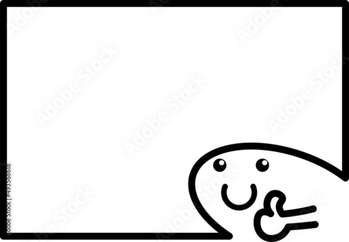 レイアウト モノクロ コマ割り 了解ポーズ キャラクター