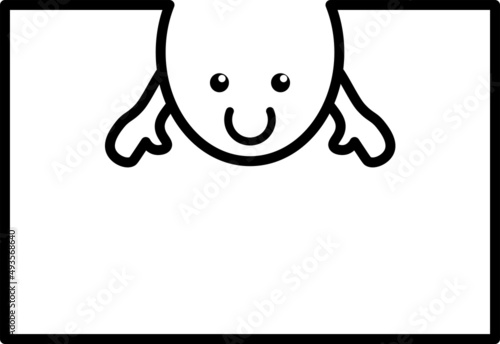 レイアウト モノクロ コマ割り 両手 差し出す ポーズ キャラクター