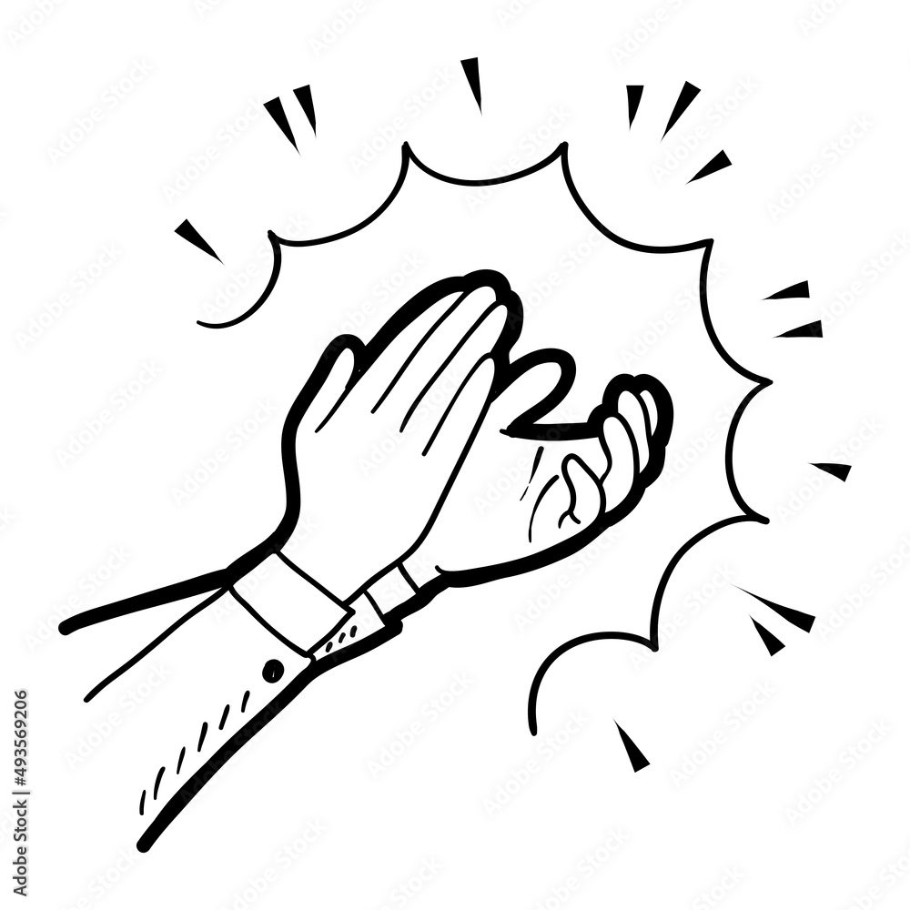 Applause hand draw. Vector illustration. Applause hand draw. Vector illustration.