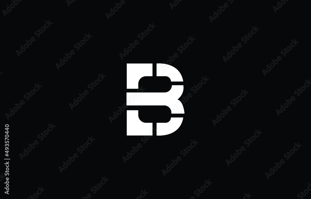 Abstract unique modern minimal alphabet letter icon Mosaic Modern B logo Abstract unique modern minimal alphabet letter icon Mosaic Modern B logo